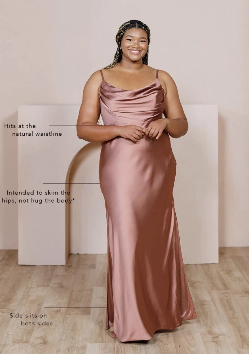 Cowl top neck satin