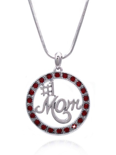 Number One #1 MOM Circle of Love Necklace Birthday Mother's Day Mom Wife Gift - 第 9/11 張圖片