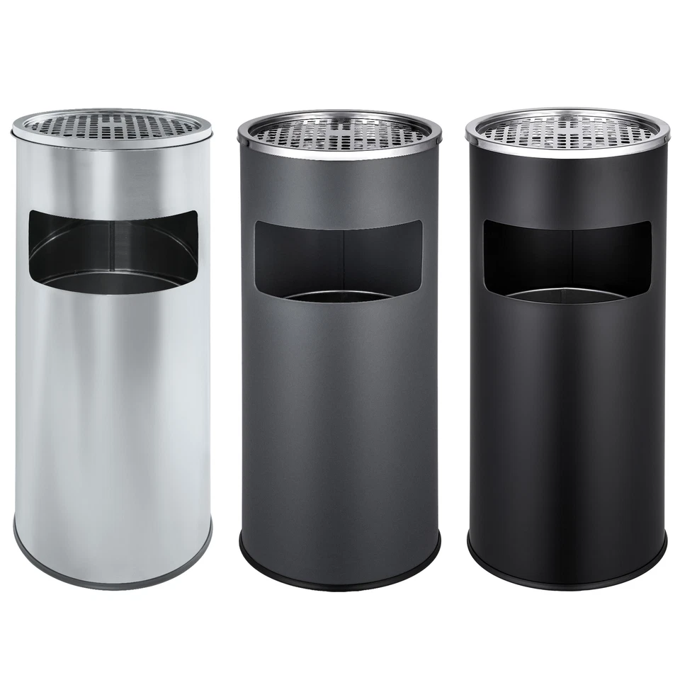 TECTAKE Standaschenbecher Außen Aschenbecher Outdoor Mülleimer Standascher Ascher 30L