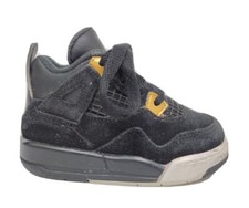 Nike Air Jordan 4 IV Retro Toddler Black Metallic Gold Size 5C 308500-032 2016
