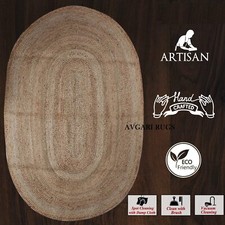Handwoven Oval Natural Fiber Area Rug