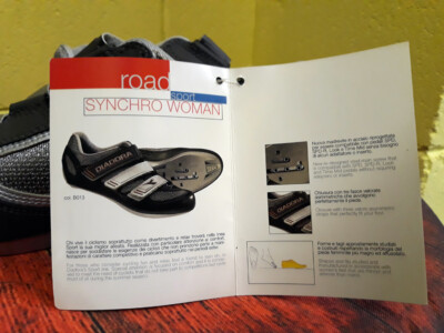 Chaussures De Cyclisme Diadora Synchro Lady, Noir/jaune, Pointure 38, Neuves