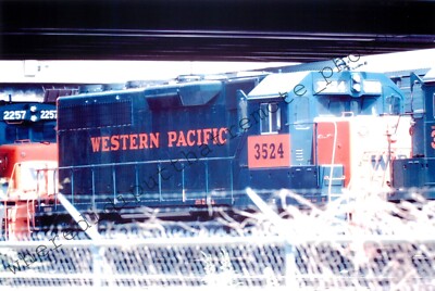 Western Pacific WP 3524 EMD GP40 North Little Rock ARK 6-5-84 Foto (TR) (OF)