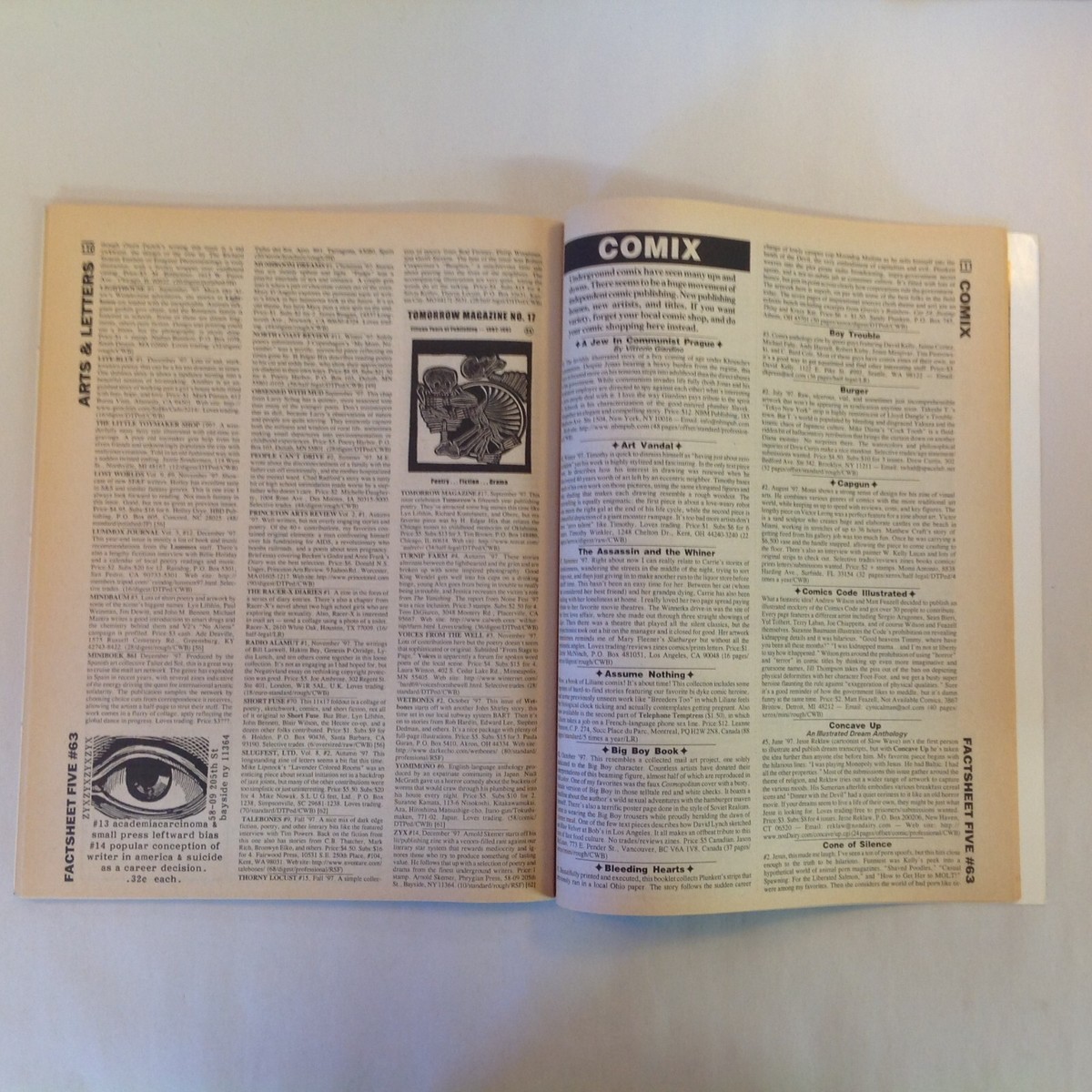 Vintage Feb 3 1998 Factsheet 5 Magazine The Art of Zines Vintage Feb 3 1998 Factsheet 5 Magazine The Art of Zines