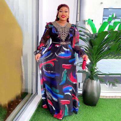 chinese dress ladies Awelewa African Print Dress