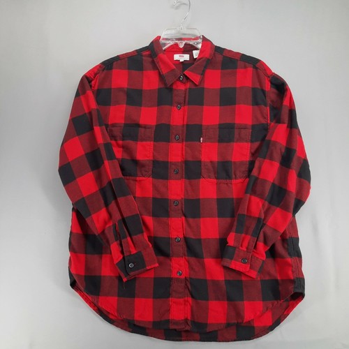 Levis Button Front Flannel Shirt Womens 