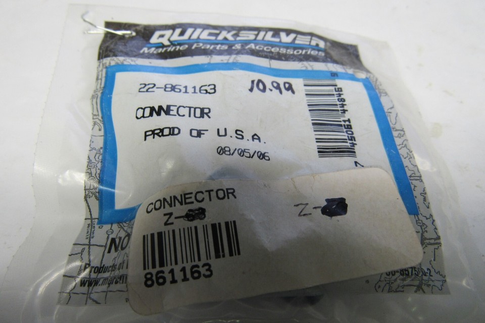 NEW OEM MERCURY QUICKSILVER CONNECTOR # 22-861163 | eBay