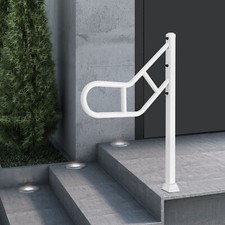 36in U-Shaped Stair Grab Rails Floor Mounted Outdoor Stair Railing for Steps NEW