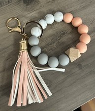 Beaded Wristlet Keychain With Tassel - NWT - Super Cute - Boho Style