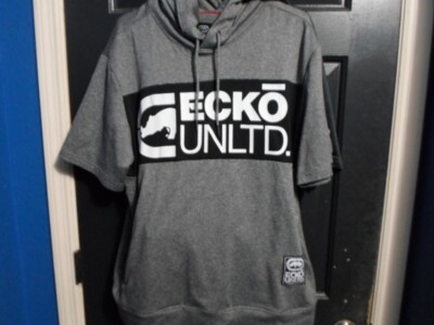 Ecko Unltd Track Suit Set Gray Logo Streetwear Piece Hoodie SS