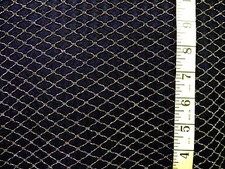 GOLD METALLIC FELIGREE BLACK 2WAY STRETCH POLYESTER KNIT FABRIC 1 YARD