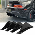 For Chevrolet Chevy Camaro Rear Diffuser Shark Fins Bumper Lip Splitter Glossy A