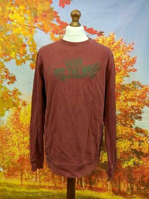 Vans Off the Wall Spell Out Logo lila Sweatshirt. UK Herren Gr. Large