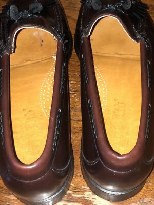 Barrie Ltd Genuine Moccasin Hand Sewn Men Burgundy Leather  display picture 1