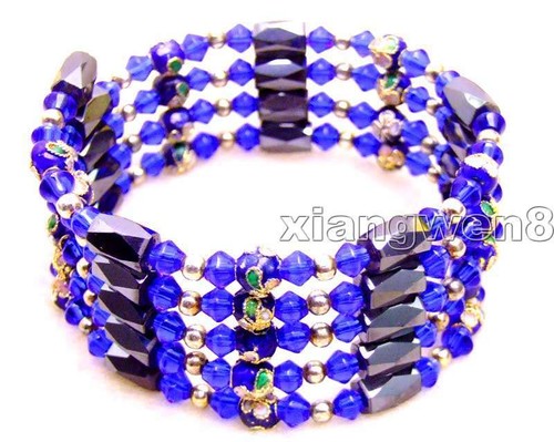 6mm Round Black Cloisonne Bracelet for Women Hematite Magnetic 28" Long Necklace - 第 7/12 張圖片