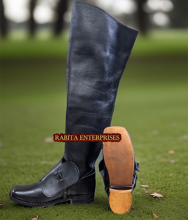 Botas Mosquetero EE. UU. Talla 5 a 15 Negras.