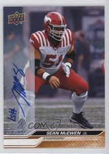 2024 Upper Deck CFL Auto Sean McEwen #50 Auto 11w3