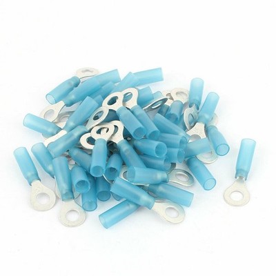 50Pcs RV2-6 HeatShrink Electrical Shrinkable Wire   Terminals AWG16-14  #zb