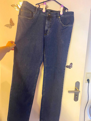 Eagle No.7 Herren Jeans Blau Denim gerades Bein Gr. 56 W104 L88