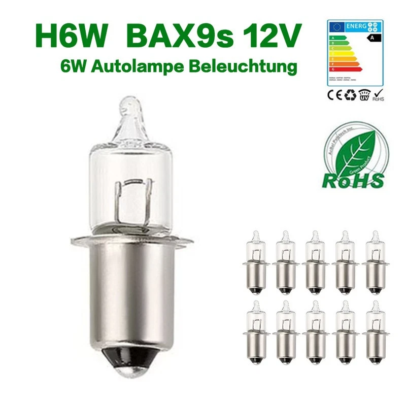 6W Parking Light Car H6W Bulb Lamp Lighting BAX9s 12V 10pcs - Image 2 of 4