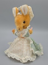 Vintage Beatrix Potter Eden Toys Lady Mouse 10 Plush Doll w/ Bonnet Apron