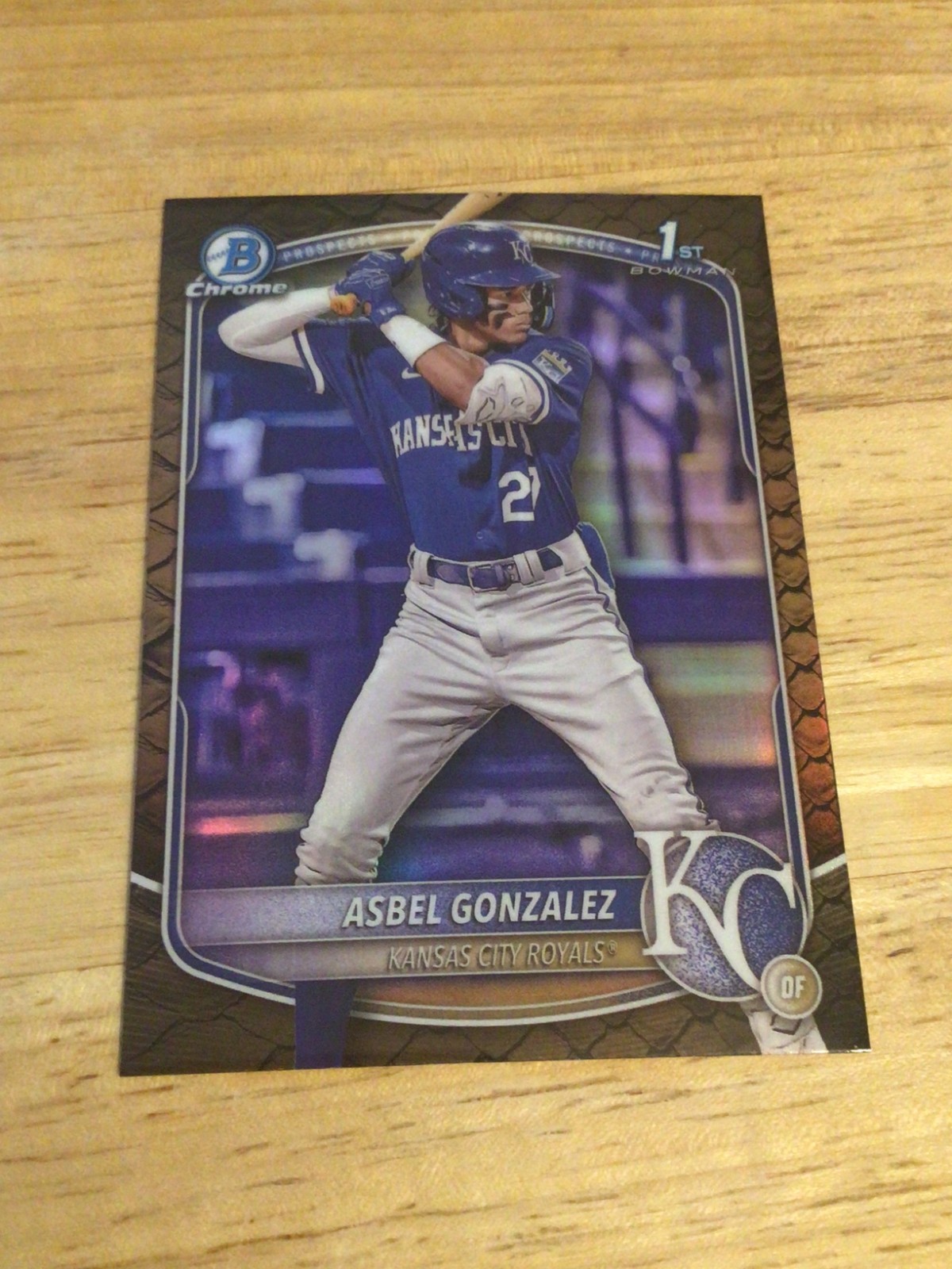 2025 Bowman Chrome Prospects Asbel Gonzalez #BCP-4 Reptilian Refractor