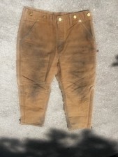Carhartt B10 32x30 BRN Duck Canvas Dungaree Insulated Work Pants USA Made VTG