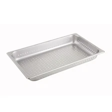 New Full Size Winco Steam Table Pan 2.5 Deep Perforated 25 Gauge Stainless Steel
