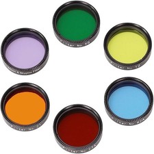 6-Piece 1.25-Inch Colorful Yellow Orange Red Light Green Blue