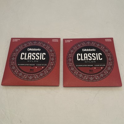 2 Pack D'Addario EJ27N Student Nylon Classical Guitar Strings, Normal Tension