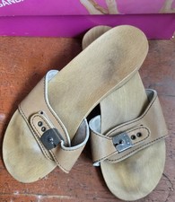 Dr Scholls Original Sandals Wood  Tan Strap Made In Austria Size 8