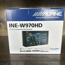 Alpine INE-W970HD, 6.5" Double Din GPS DVD Receiver w/ CarPlay and Android Auto