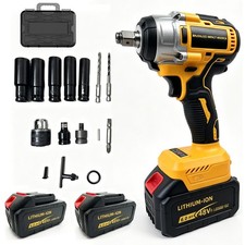 48v 6ah Brushless Cordless Impact Wrench 12 Drive High Torque With 2 Batteries 48v 6ah Brushless Cordless Impact Wrench 12 Drive High Torque With 2 Batteries
