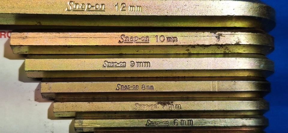 Snap-On 11 Piece Allen Wrench Set Metric Hex Key C15B 12mm - 2mm - Image 4 of 4