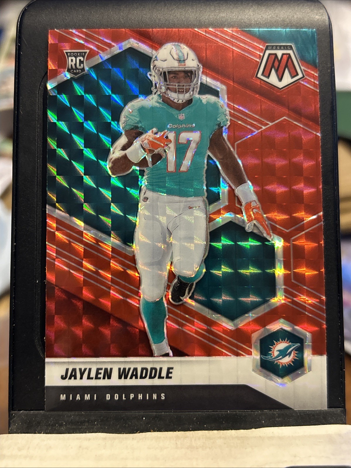 2021 Mosaic Jaylen Waddle RC Prizm Red Rookie #308 Dolphins