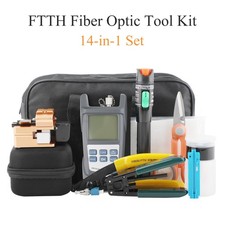 Fiber Optic Termination Tool Kit FTTH Optic Tool Kit with Cleaver Power Meter