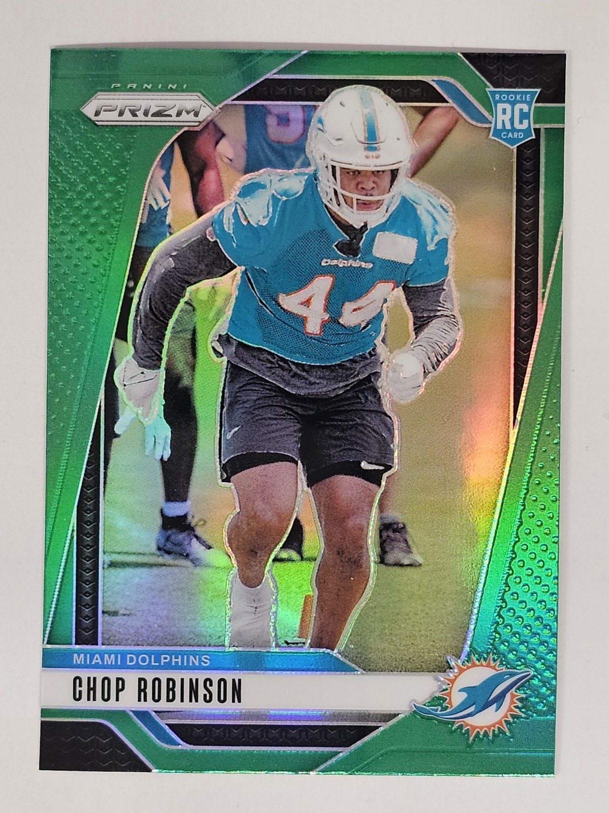 2024 Panini Prizm Chop Robinson Green Prizm Rookie #319 Miami Dolphins RC