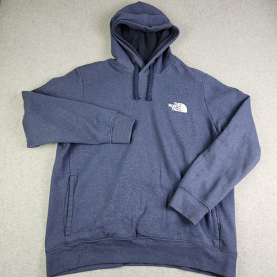 #ad The North Face Hoodie Mens XL Navy Blue Fleece Lined Tested amp; Proven Graphic $31.49