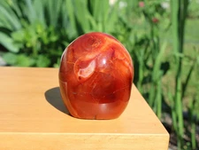 Carnelian Standing Polished Free Form, Boulder Palm Stone Free Form, Energy 