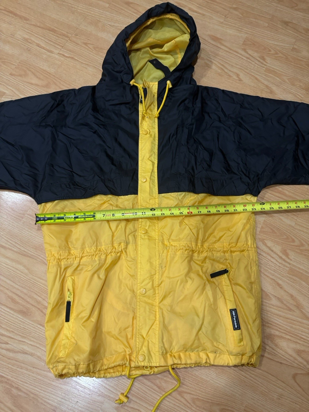 Helly Hansen Packable Jacket Yellow Black Hooded … - image 7