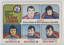 1975-76 O-Pee-Chee Simon Nolet Wilf Paiement Guy Charron #319 16jy