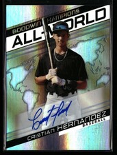 Cristian Hernandez 2022 Upper Deck Goodwin Champions All-World Gold Auto