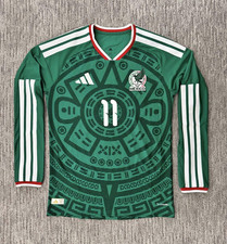 adidas Mexico S. Gimenez #11 Green Long Sleeve Soccer Jersey Men’s Size S