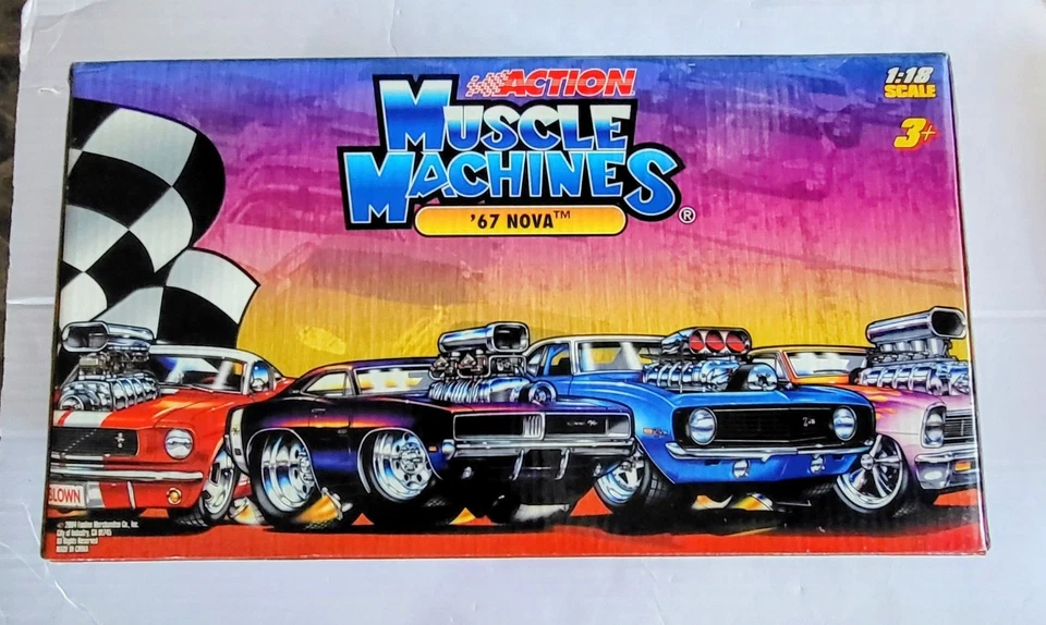 Rare 67 Chevy Nova 1:18 Action Muscle Machines Dale Earnhardt Goodwrench Diecast - Image 3 of 4