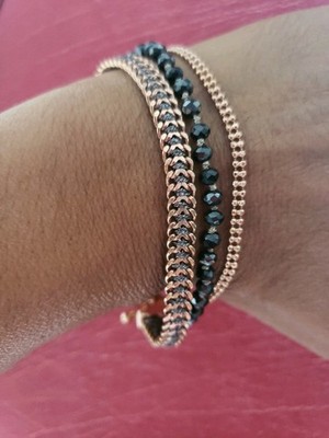 Henri Bendel New York - Multi Strang Mixed Metal & Stone Bracelet - DAZZLING