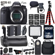 Canon EOS 6D DSLR Camera Body Only + Professional Battery Grip Bundle2