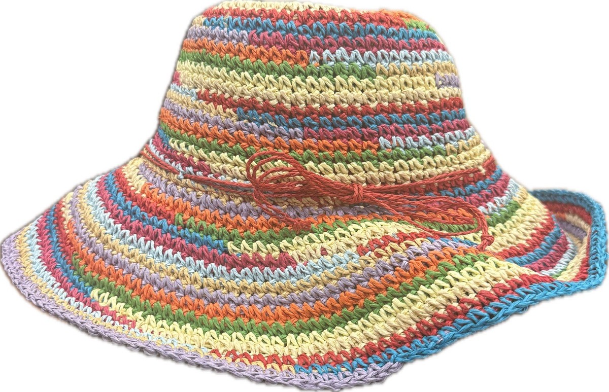 Kokin New York Hat Straw Colorful Sun Beach Resort Cruise | eBay
