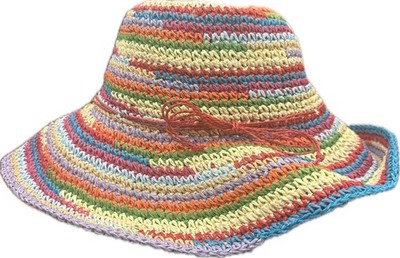 Kokin New York Hat Straw Colorful Sun Beach Resort Cruise | eBay
