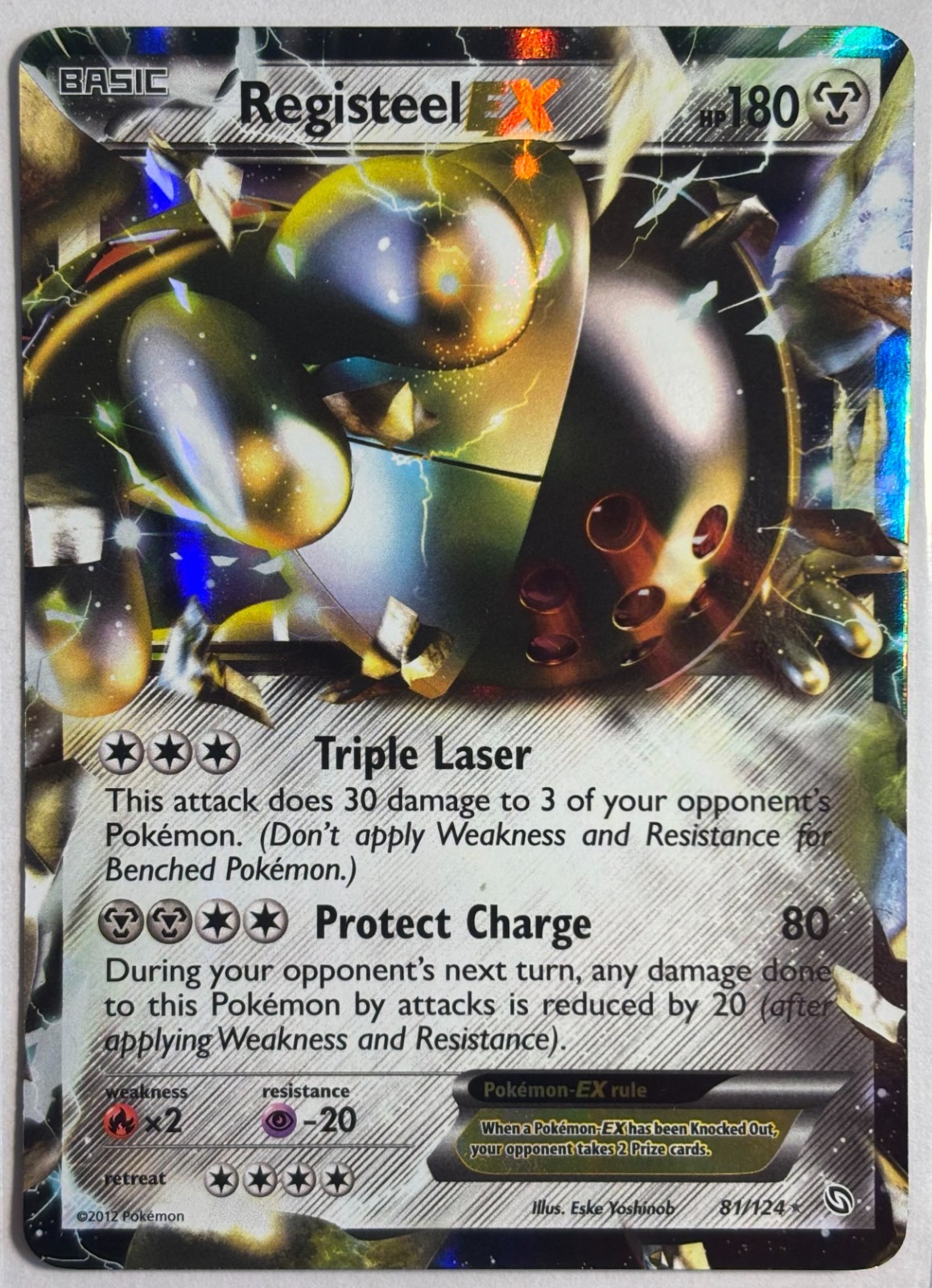 Pokemon TCG Registeel EX - Dragons Exalted 81/124 Ultra Rare Holo MP