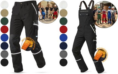 TMG Herren Arbeitshose Bundhose Latzhose robuste Arbeitskleidung strapazierfähig